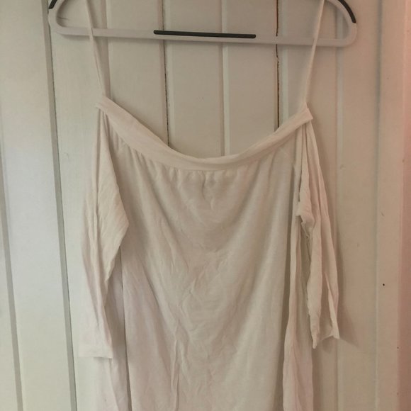 Michael Stars Jersey Lycra Off Shoulder Top - Picture 3 of 4